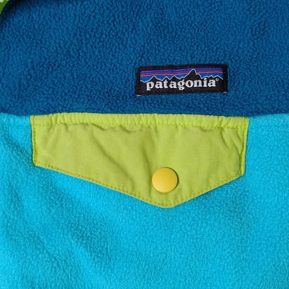Patagonia Synchilla Fleece Sweater Jacket Womens Medium Teal Full Zip Retro - Picture 3 of 10